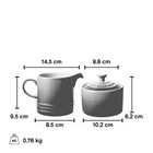 Ensemble de pot à crème et sucrier classiques